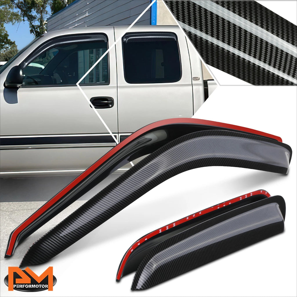 Set of 4 Tape-On Side Window Visors for Silverado/Sierra 1500-3500 (1999–2007)