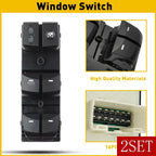 Set of 2 Left Driver Master Door Window Switches for Hyundai Elantra (2014–2016)
