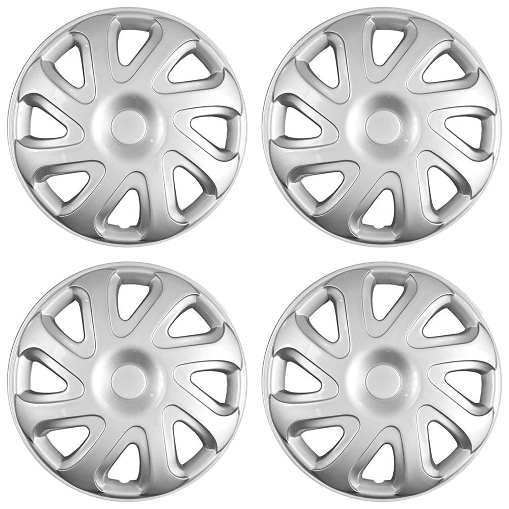 14' Push-on Silver Wheel Cover Hubcaps for 2000-2002 Toyota Corolla
