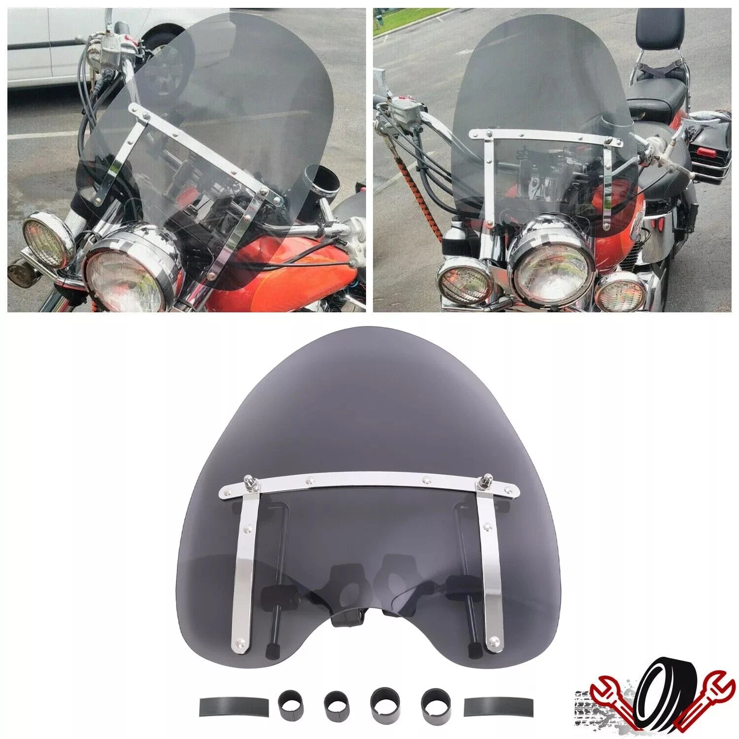 Smoked Windshield for Harley Suzuki Boulevard C50 M90 (YYYY–YYYY)