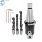 2 Inch Boring Head NMTB 40 Taper Shank & C6 Boring Bars Set (9 Pack)