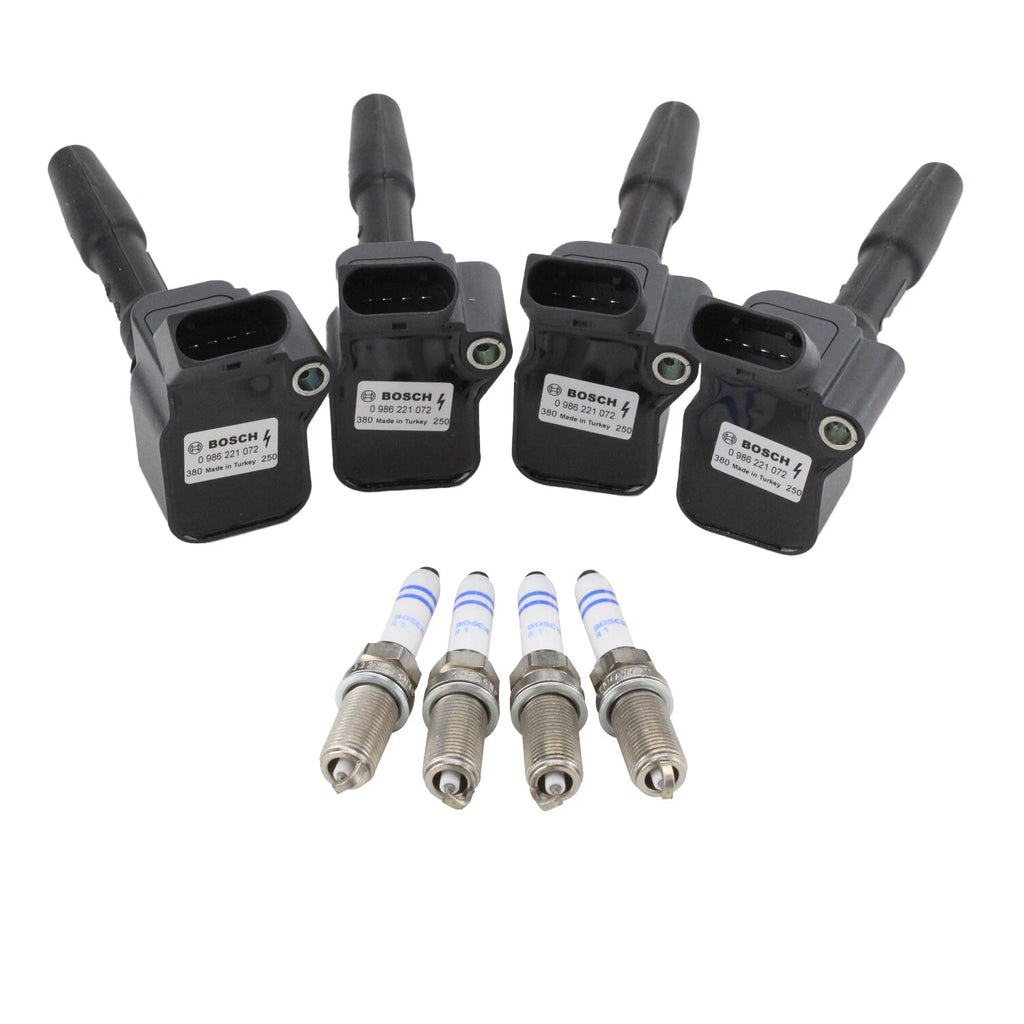 Set of 4 Ignition Coils & Spark Plugs for Audi VW 1.8 2.0 L4
