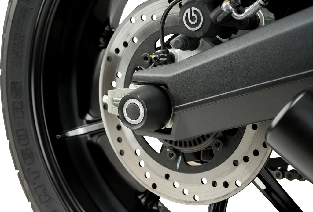 2X Rear Axle Sliders for Ducati Scrambler (2015–2019) 20158N Black