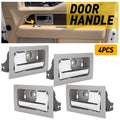 Set of 4 Interior Door Handles Textured Silver for Ford F-150 (2009–2014)