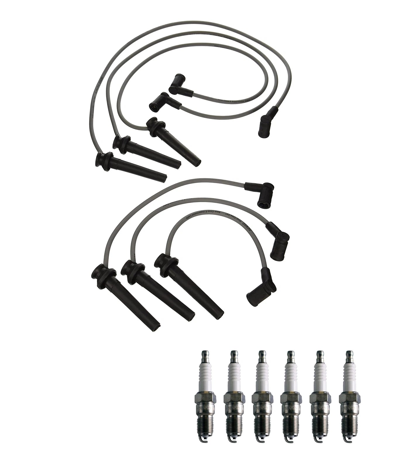 Denso 8mm Wire Set & 6 U-Groove Spark Plugs Kit for Mazda Mercury 2.5 V6
