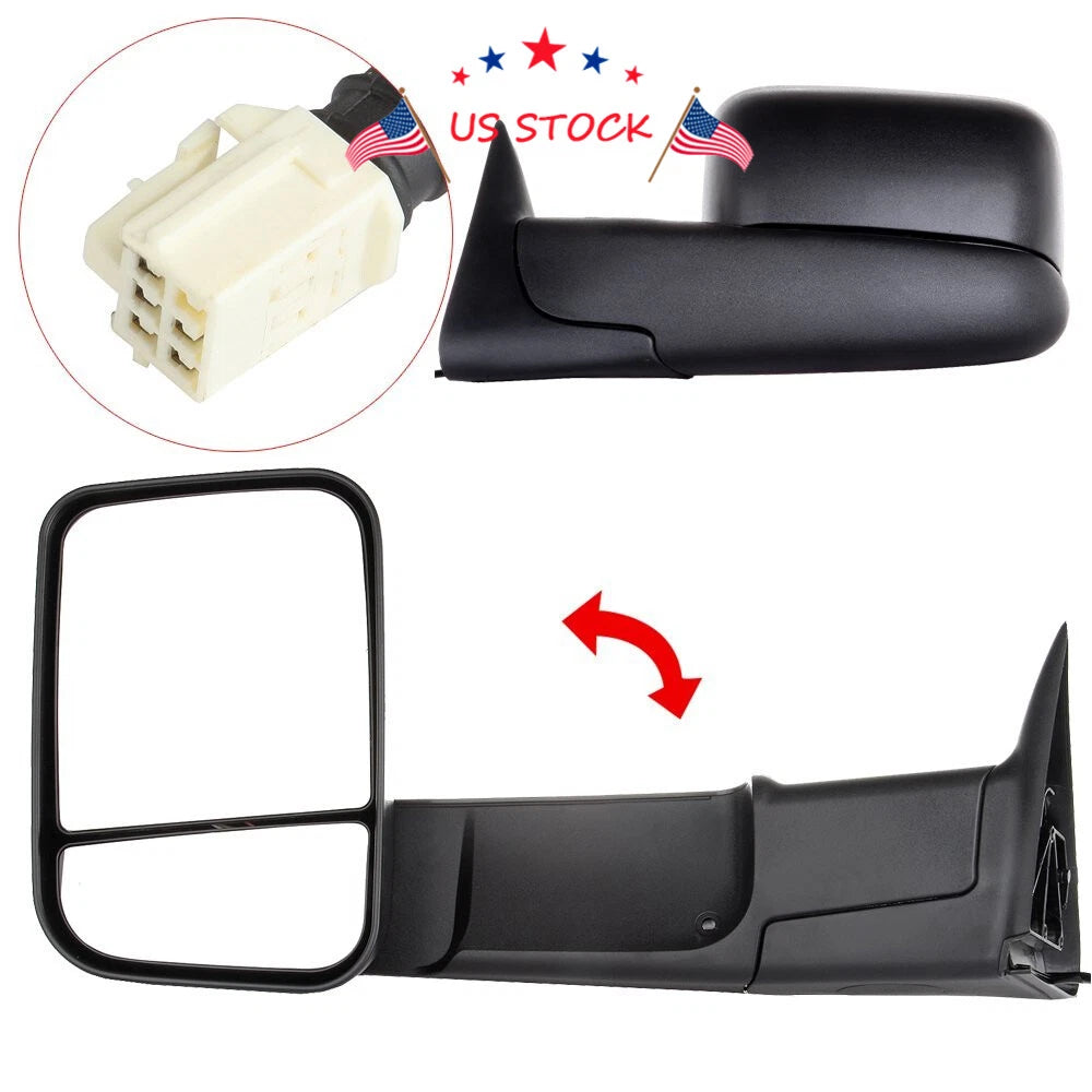 Power Heated Telescoping Tow Mirrors for Dodge Ram 1500/2500/3500 (1998–2001)