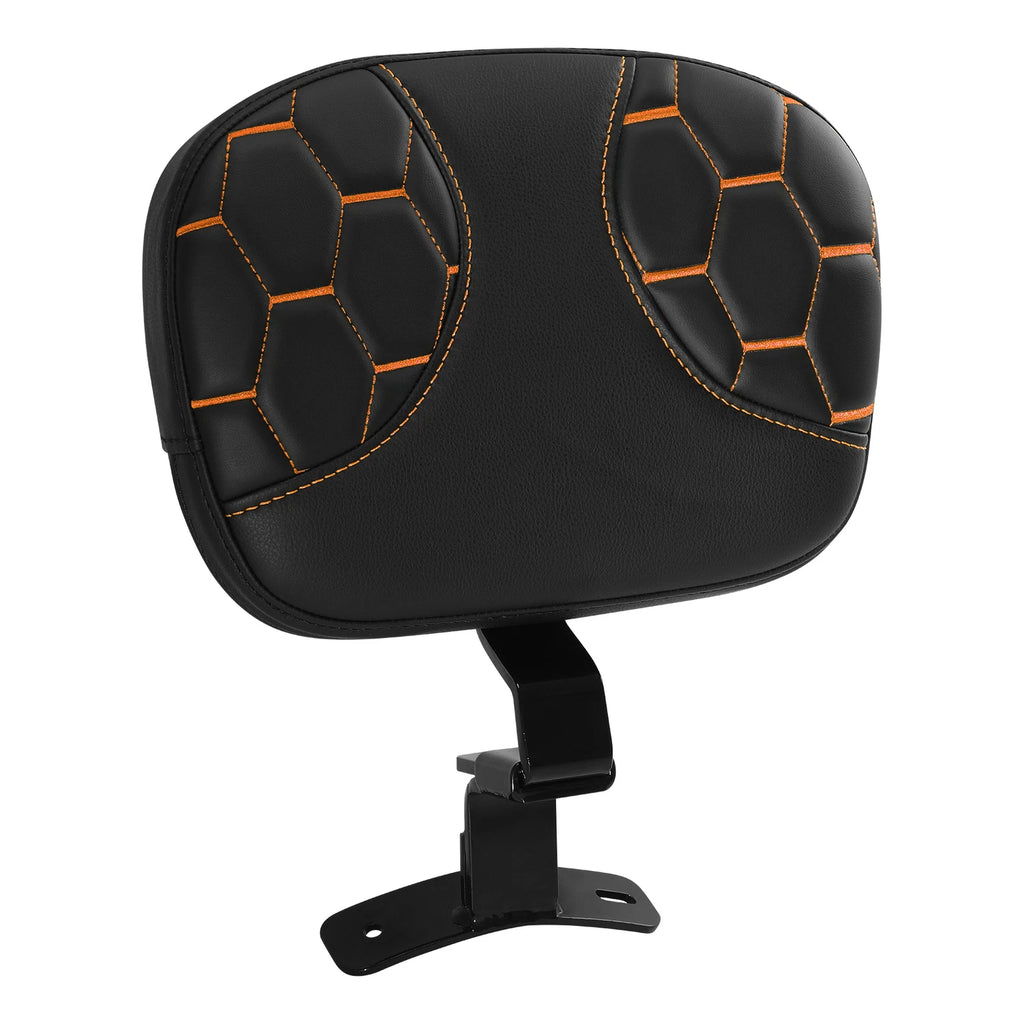 Front Driver Backrest for Harley Touring Street Glide (2009–2024) Black/Orange