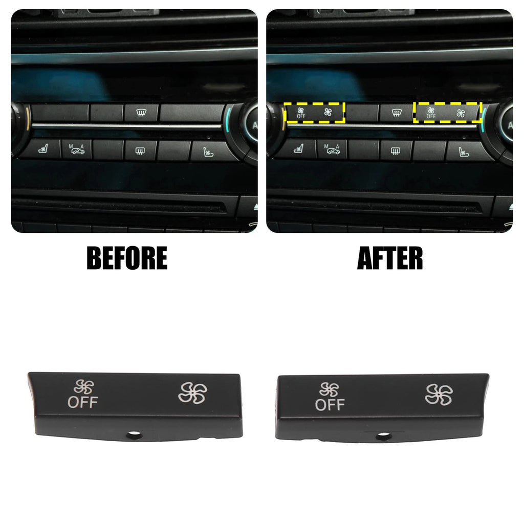 2pcs AC Climate Control Fan Speed Buttons for BMW 5 Series F07 F10 6 Series F06