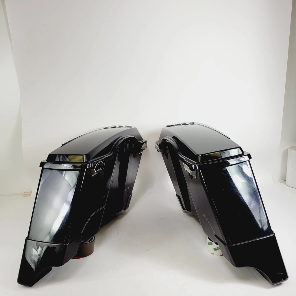 Saddlebag Bottoms for Harley Davidson Touring (1996–2013) Black w/ Extensions