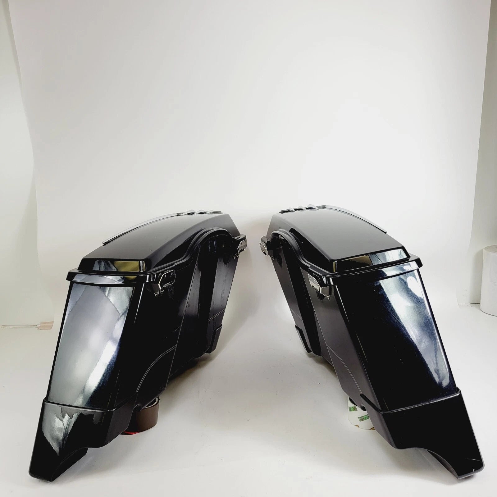 Saddlebag Bottoms for Harley Davidson Touring (1996–2013) Black w/ Extensions