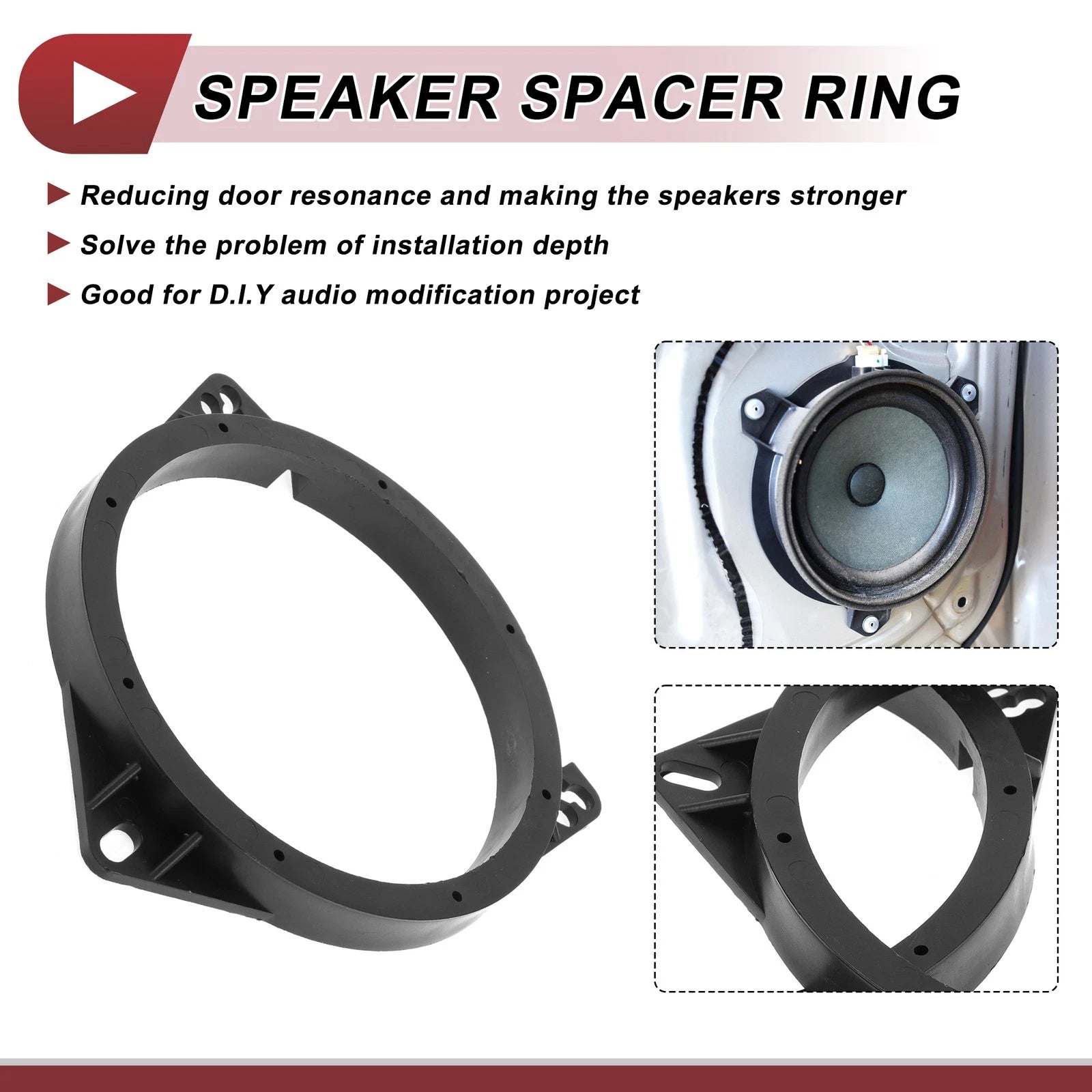 Set of 2 Speaker Spacer Rings for Nissan Murano (2003–2019) 6.5"