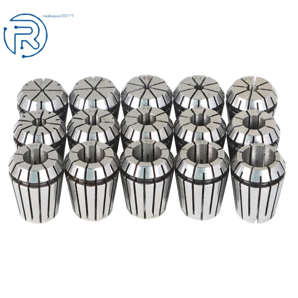 15 Pack Spring Collet Set for Engraving Machine (2mm-16mm)