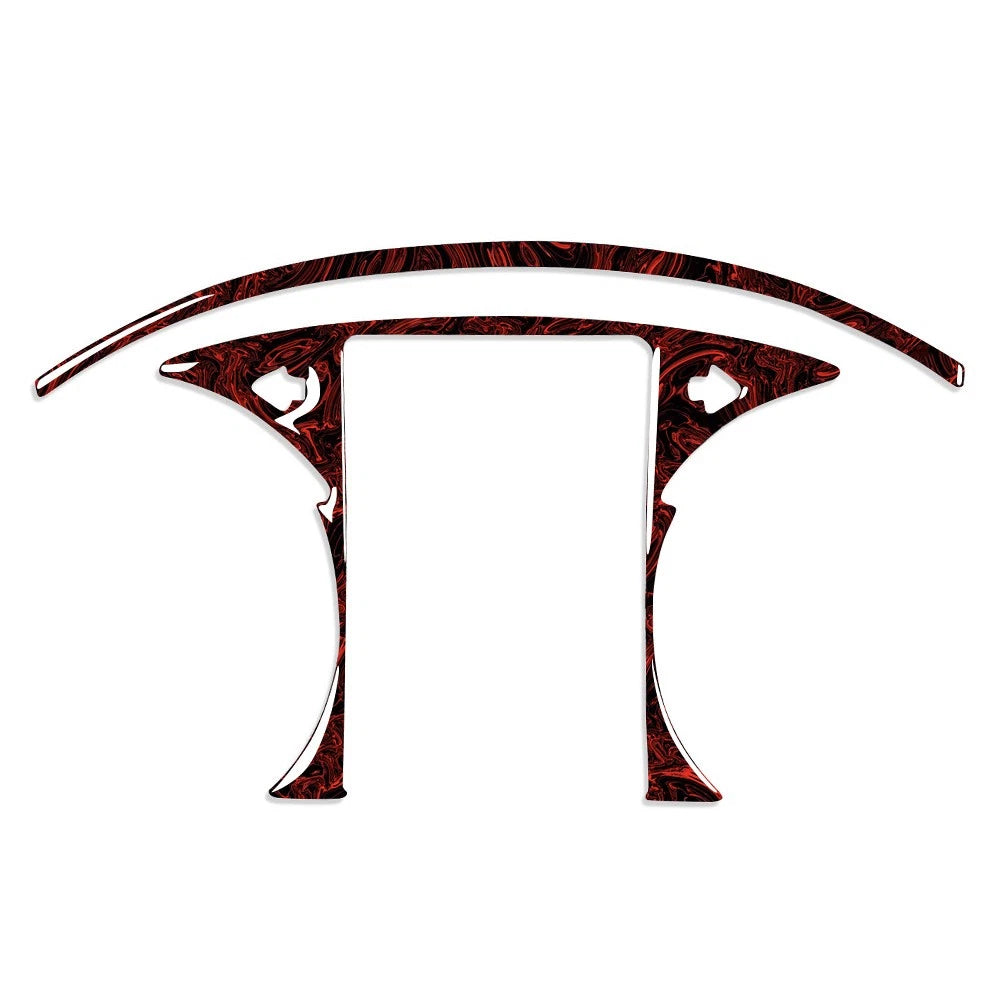 Speedometer Panel Cover Trim for Benz C GLC Class W205 X253 (2015–2021) Fire Red