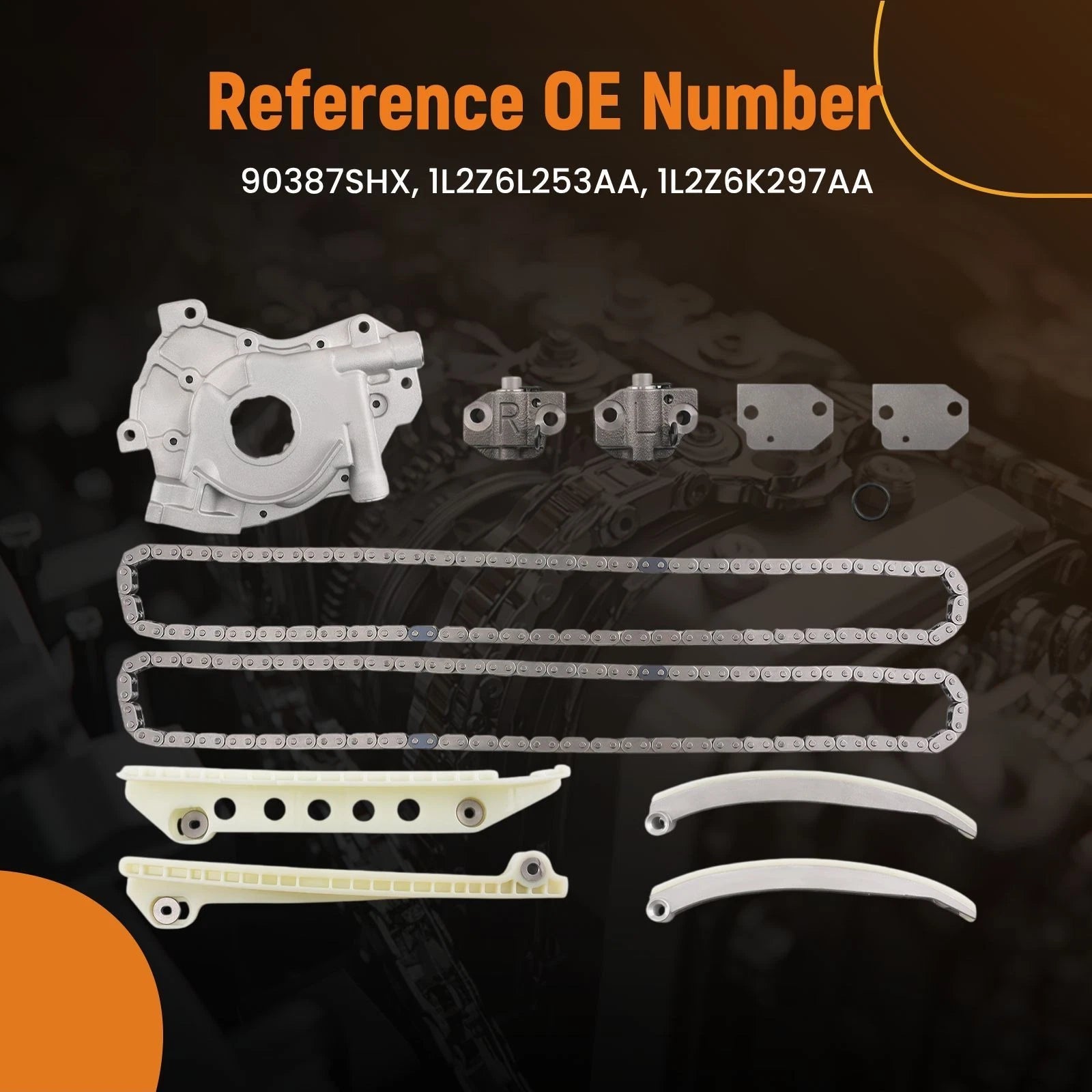 Engine Timing Chain Kit for Ford Expedition 4.6L SOHC (1997–2003) 90387SHX