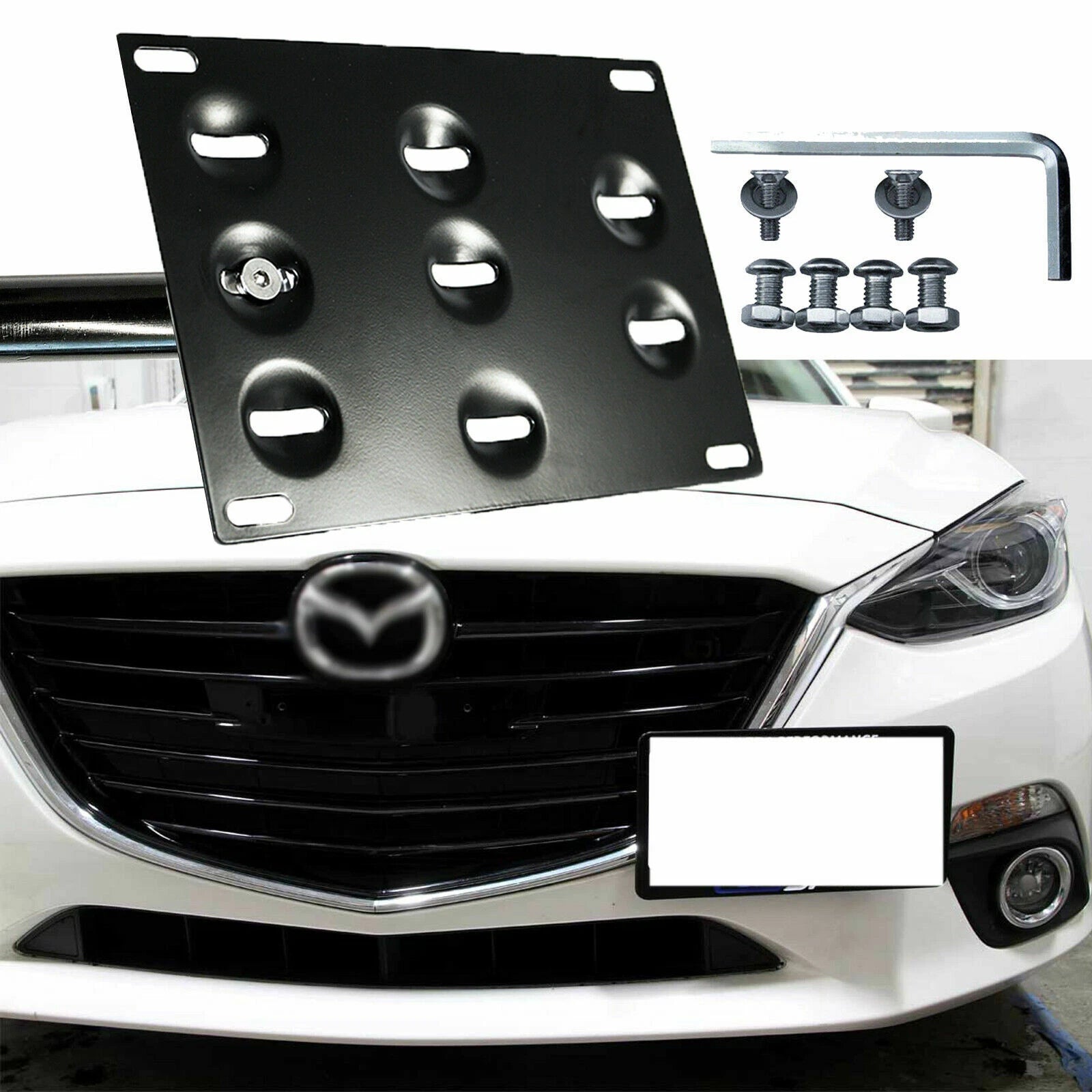 Tow Hook Bumper Mount Bracket for Mazda 3 6 CX-5 MX-5 Miata (2010–2024)