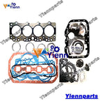 Set of 4 Piston Rings & Gasket Kit for Isuzu Iseki SX75 T7000 T7010 (4BD1 4BD1T)