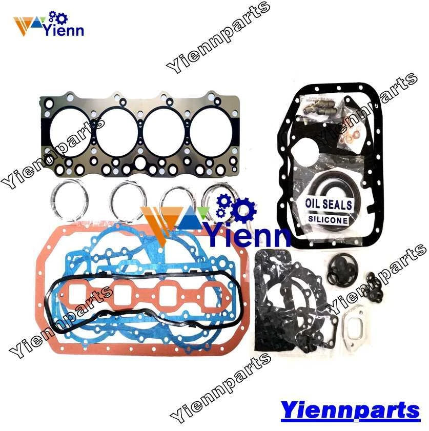Set of 4 Piston Rings & Gasket Kit for Isuzu Iseki SX75 T7000 T7010 (4BD1 4BD1T)