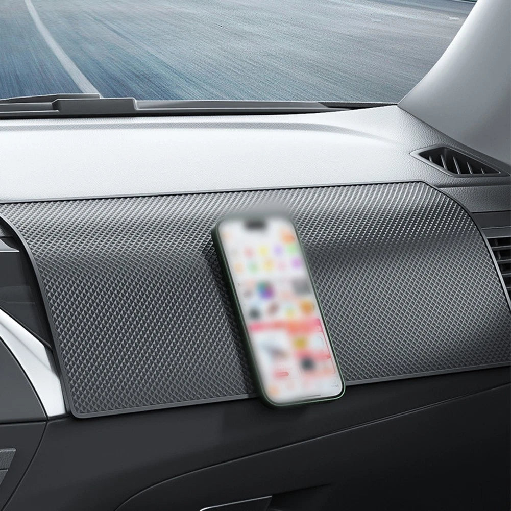 Anti-slip Dashboard Mat for Universal Fit (18x13cm) - Black Silicone