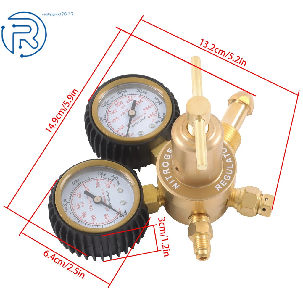 Nitrogen Regulator CGA580 for 0-800 PSI (1/4" Male Flare Outlet)
