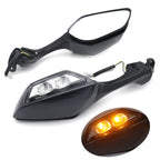 Round-eye LED Rearview Mirrors with Turn Signal for Kawasaki Ninja ZX-10R (2016–2020)
