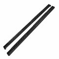 Black Titanium 4in Trapezoidal w/2 Pads Step Nerf Bar for 2009-2019 Ram Crew Cab