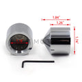 2PCS Chrome Front Axle Nut Cover Cap for Harley Softail Dyna V-Rod Touring (–)