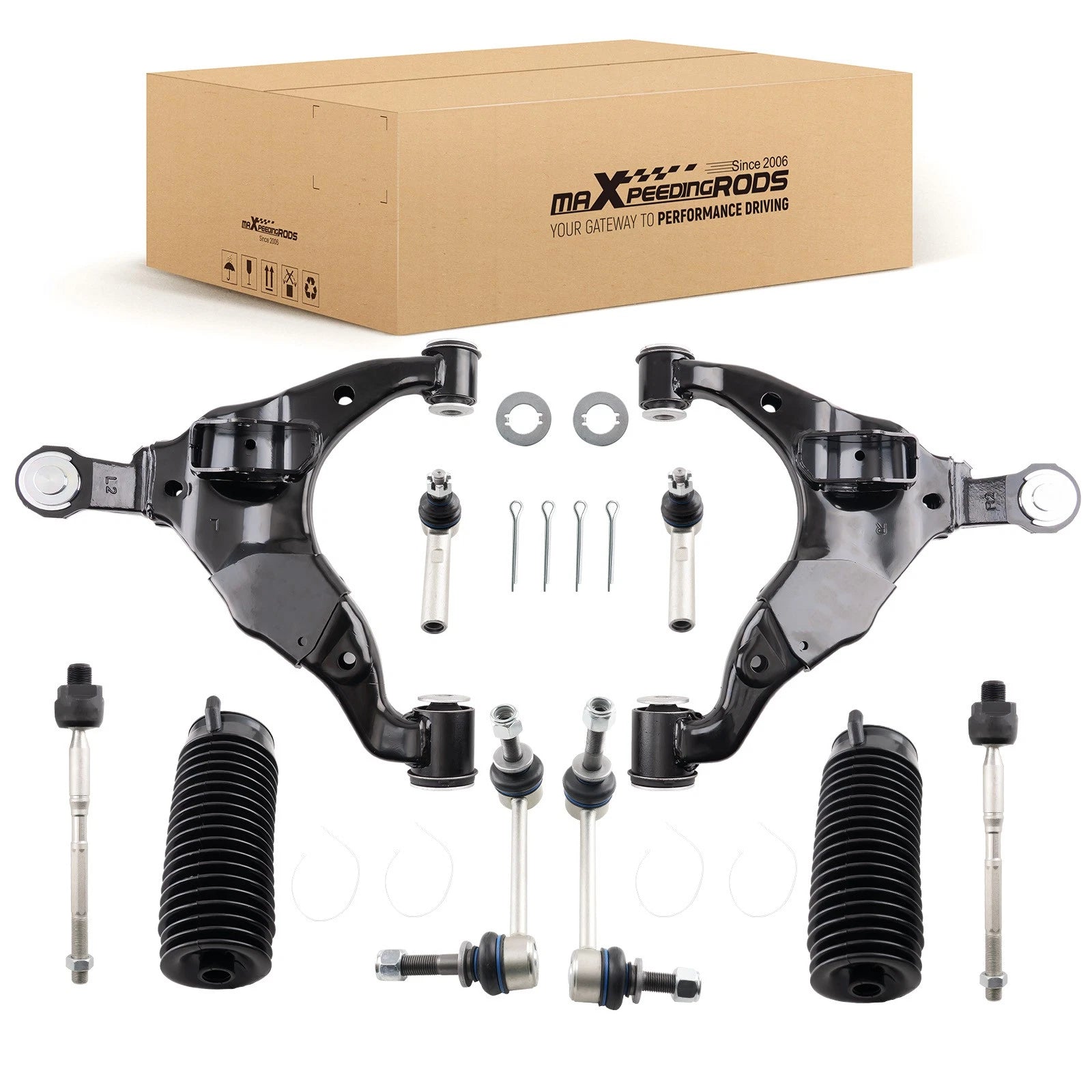 Set of 10 Front Lower Control Arms for Lexus GX470, Toyota 4Runner, FJ Cruiser (2003–2009)