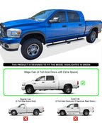 6in Stainless Steel Side Steps for Dodge Ram 1500 2500 3500 Mega Cab (2006-2008)