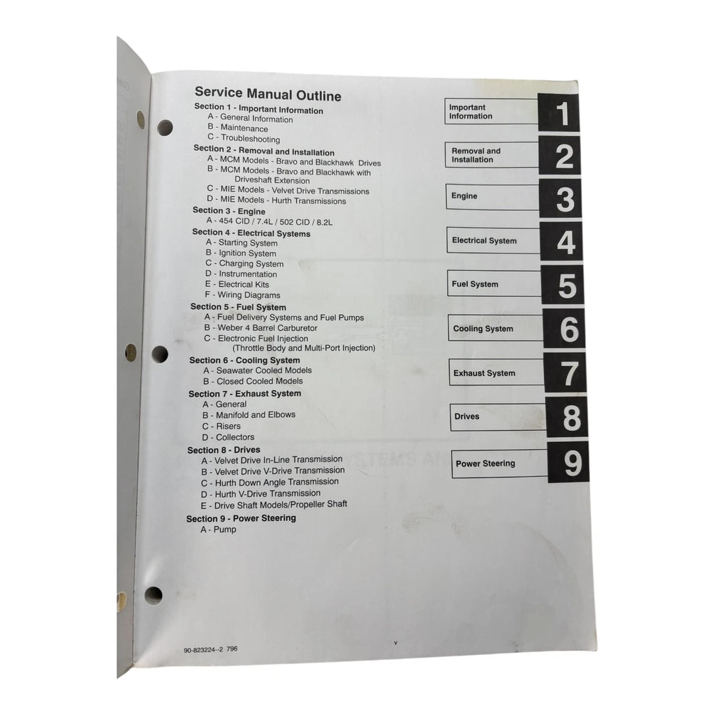Service Manual for MerCruiser GM V-8 Marine Engines 90-823224 (2 of 2)