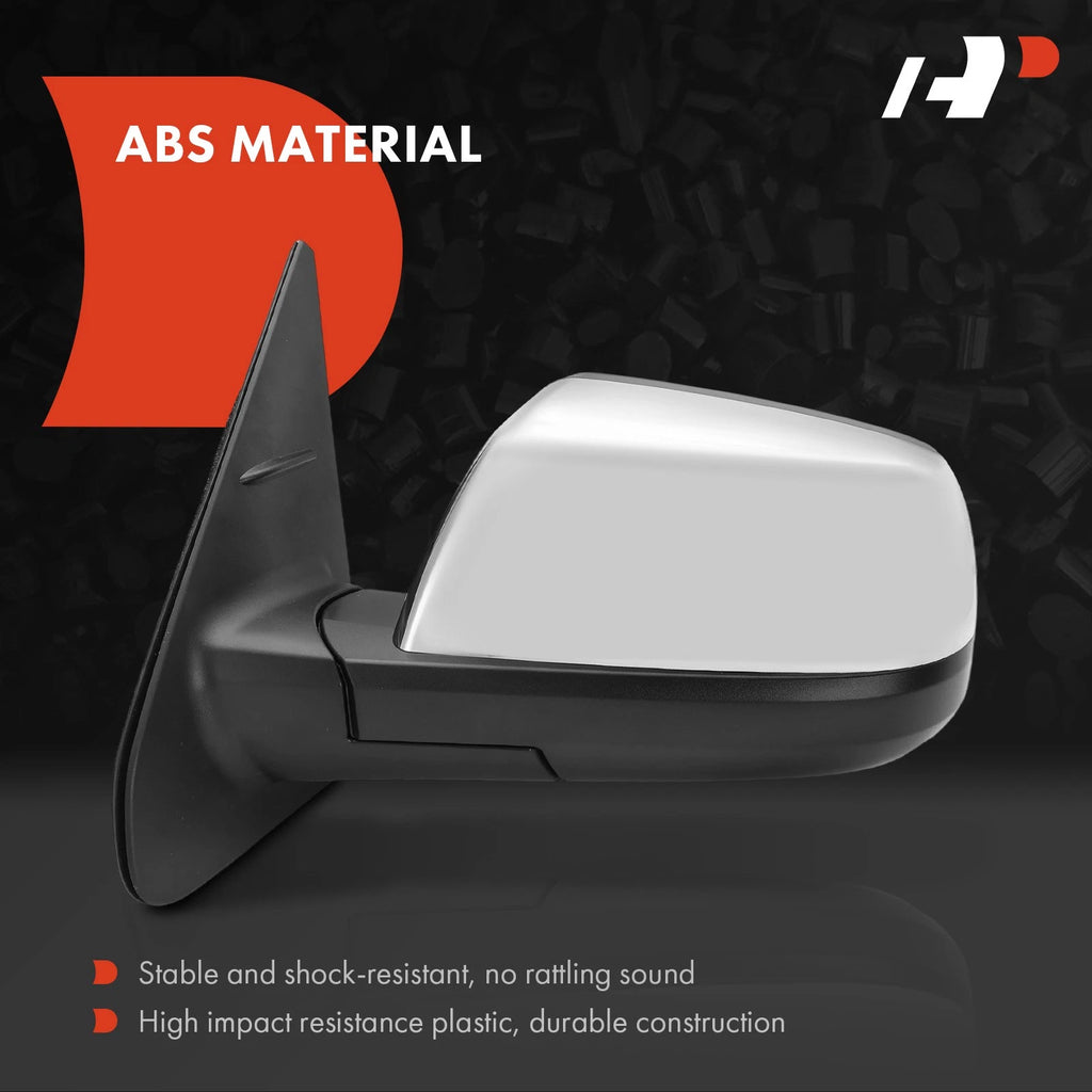 Left Driver Manual Mirror with Manual Folding Chrome for Toyota Tundra (2007–2013)
