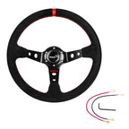 14" Steering Wheel with Black Quick Release for Honda Civic CR-V