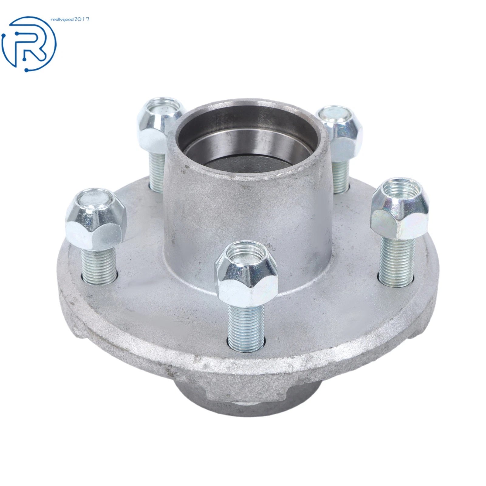 Set of 4 Galvanized 5-Bolt Trailer Hubs for 5 on 4-1/2" Lug Pattern