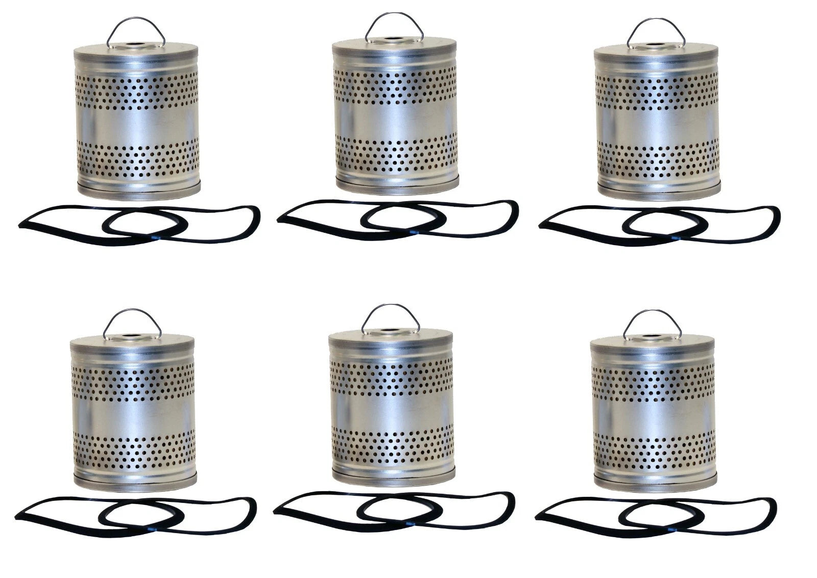 Set of 6 Engine Oil Filters for Chevy Bel Air, Ford Deluxe, GMC Suburban (L6)