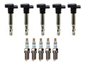 Set of 5 Ignition Coils & 5 Iridium Spark Plugs for Audi 2.5L L5 (0.032)