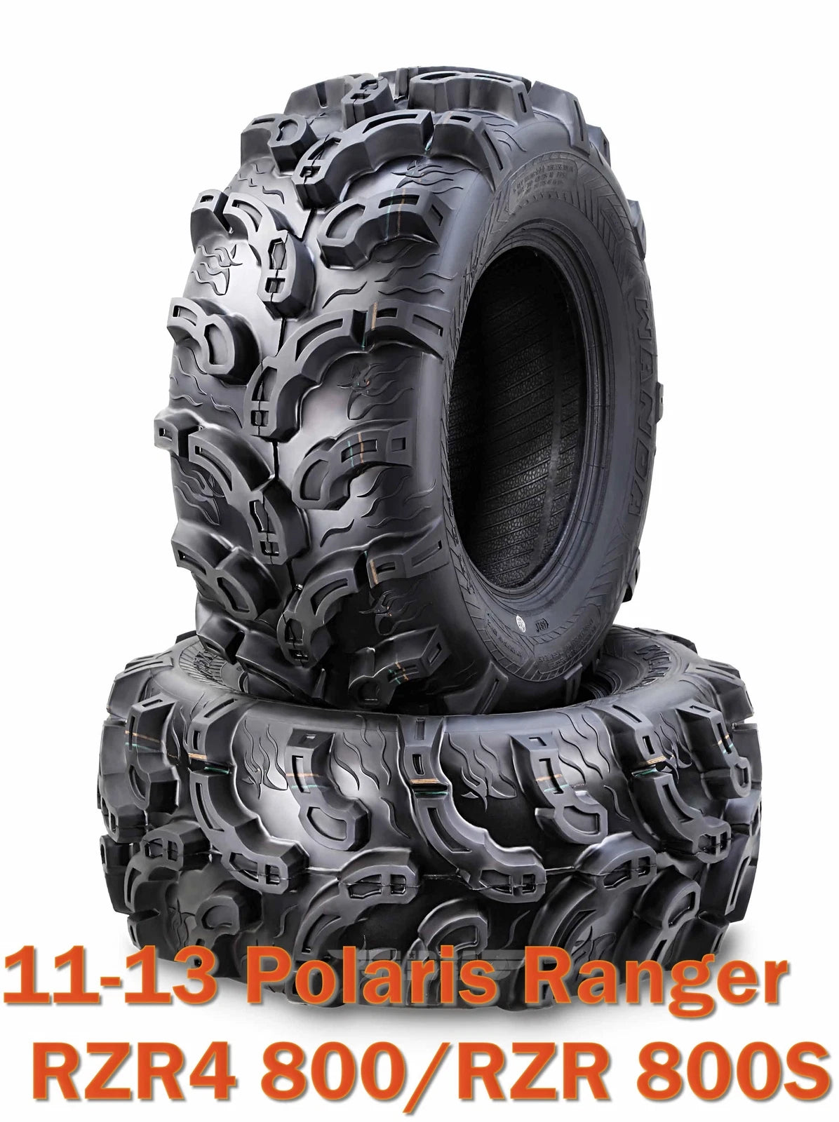 Set of 4 Front Tires for Polaris Ranger RZR4 800/RZR 800S (2011–2013) 27x9-12 Super Lug Mud