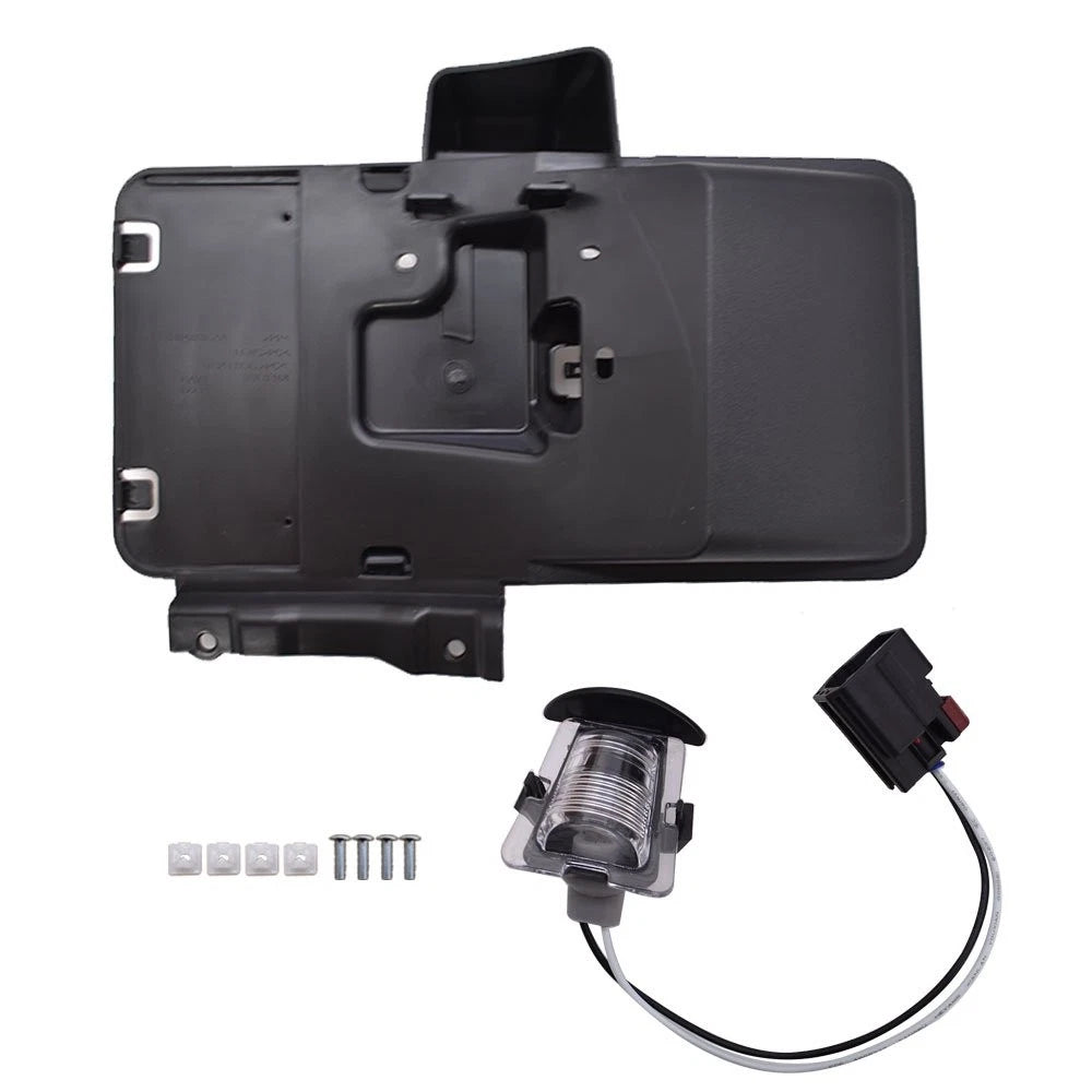 Rear License Plate Holder Mounting Bracket & Light for Jeep Wrangler JK (2007–2016)