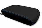 Leather Console Lid Armrest Cover for Toyota 4Runner (2010–2019) Blue Stitch