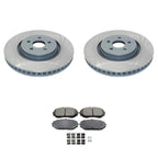 Front Vented Rotors & Akebono ProACT Brake Pads Kit for Ford Edge