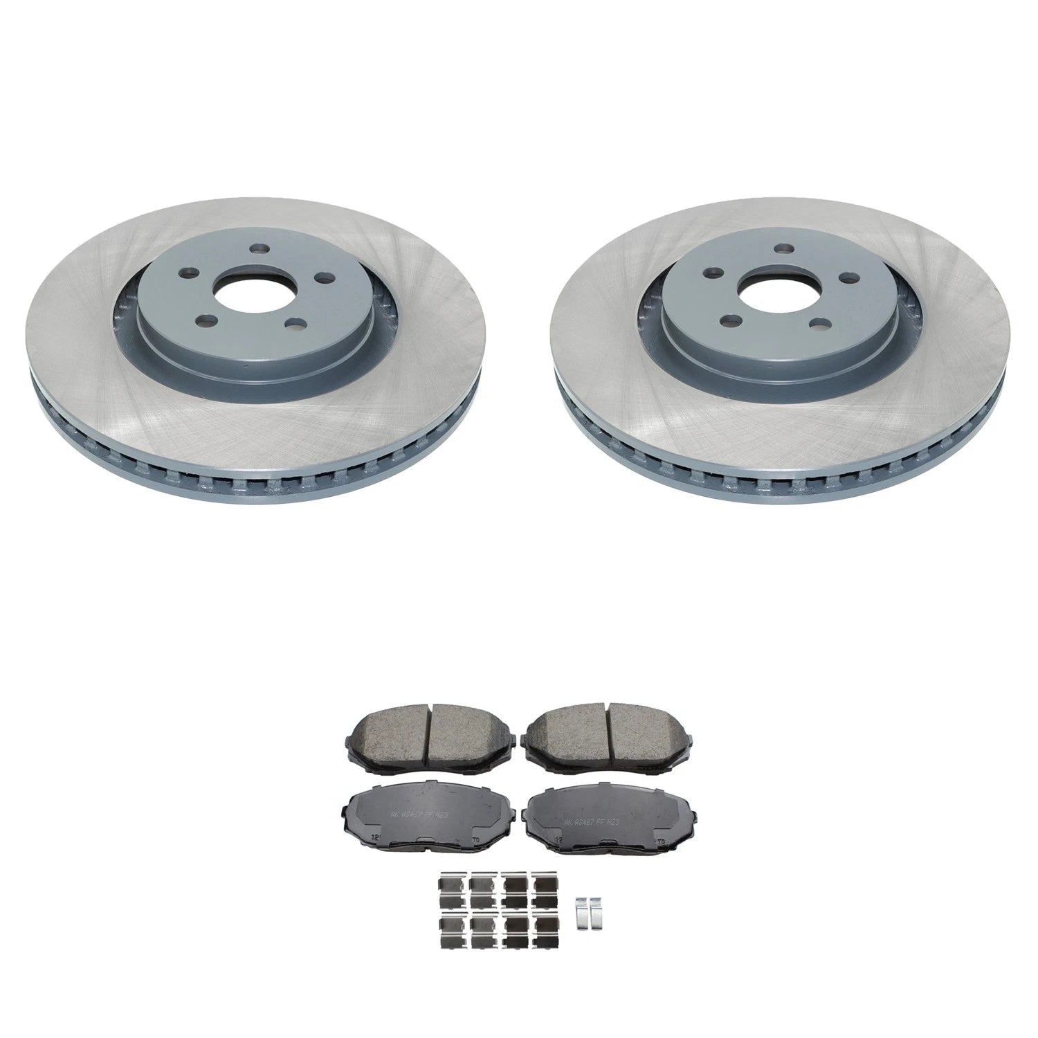 Front Vented Rotors & Akebono ProACT Brake Pads Kit for Ford Edge
