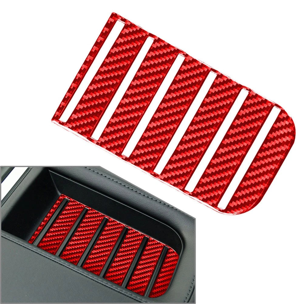 Carbon Fiber Armrest Box Slot Panel Cover Trim for Toyota Tundra (2014–2021)
