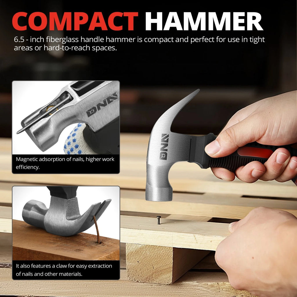 6-1/2" Stubby Hammer & 8" Pry Bar Tool Kit with Holster