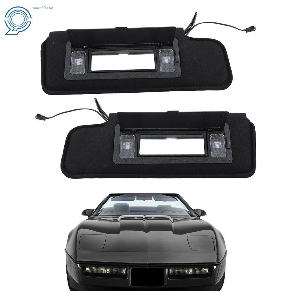 Set of 2 Sun Visors for Chevy Corvette C4 (1984-1996) with LED Light