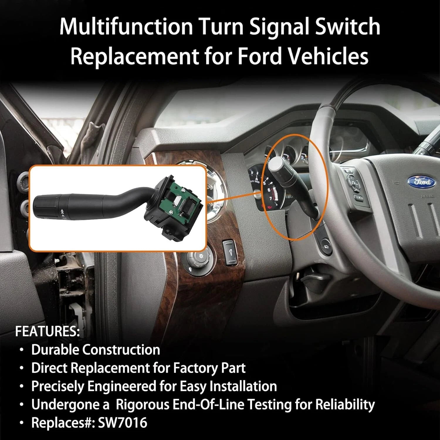 Turn Signal Wiper Switch for Ford F150 F250 F350 F450 F550 Taurus (2013–2016)