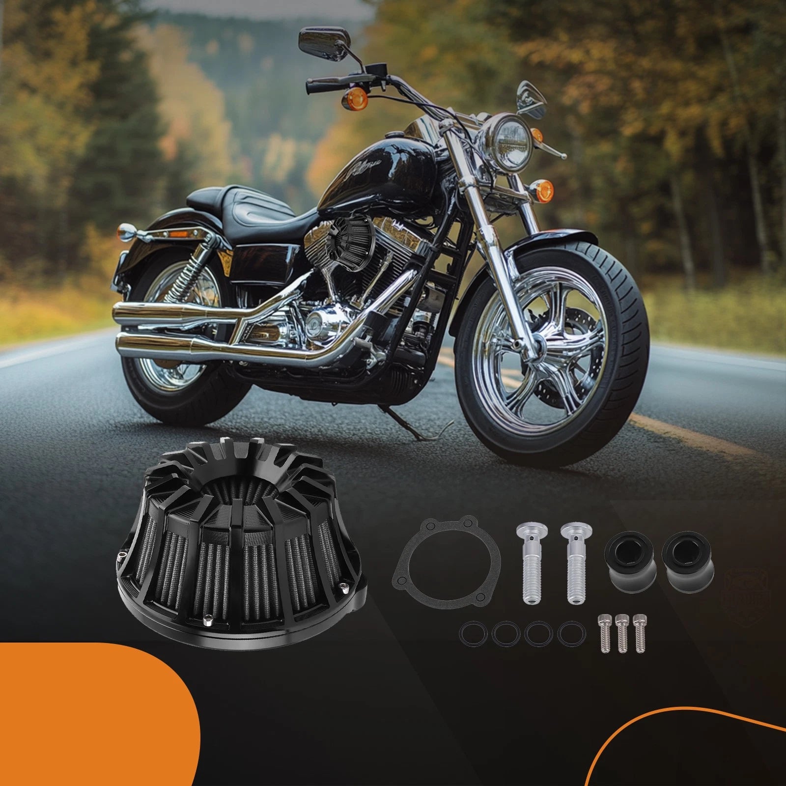 Air Cleaner Intake Filter Kit for Harley Sportster XL883 XL1200 (2004–2022)