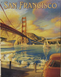 Vintage Replica Tin Metal Sign - Golden Gate Bridge, San Francisco Bay 1266
