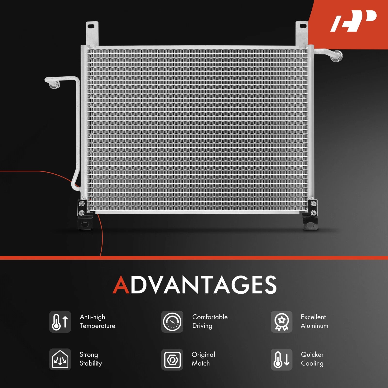 A/C Condenser with Bracket for Ford Ranger Explorer (1993-2011)