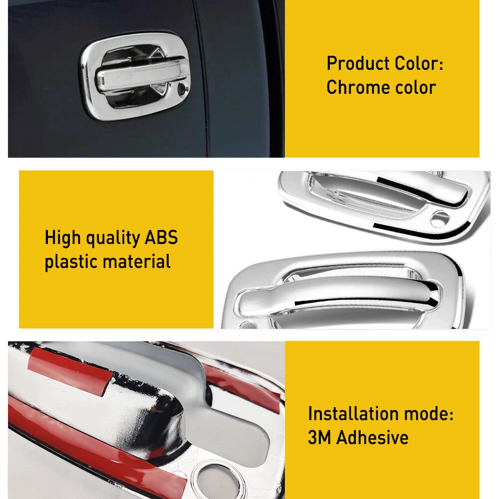 Chrome Tailgate Handle Cover for Chevy Silverado Sierra (1999–2006) PSKH EXV