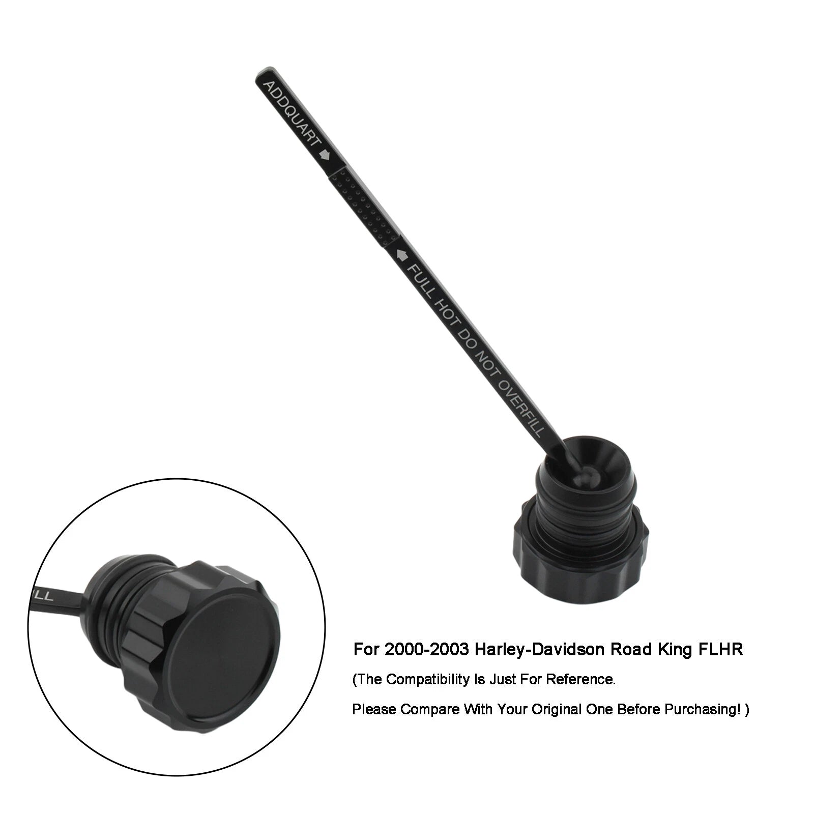 Oil Dipstick Tank Cap Plug 0710-0121 for Harley Touring Road King Electra Glide (2000–2006)