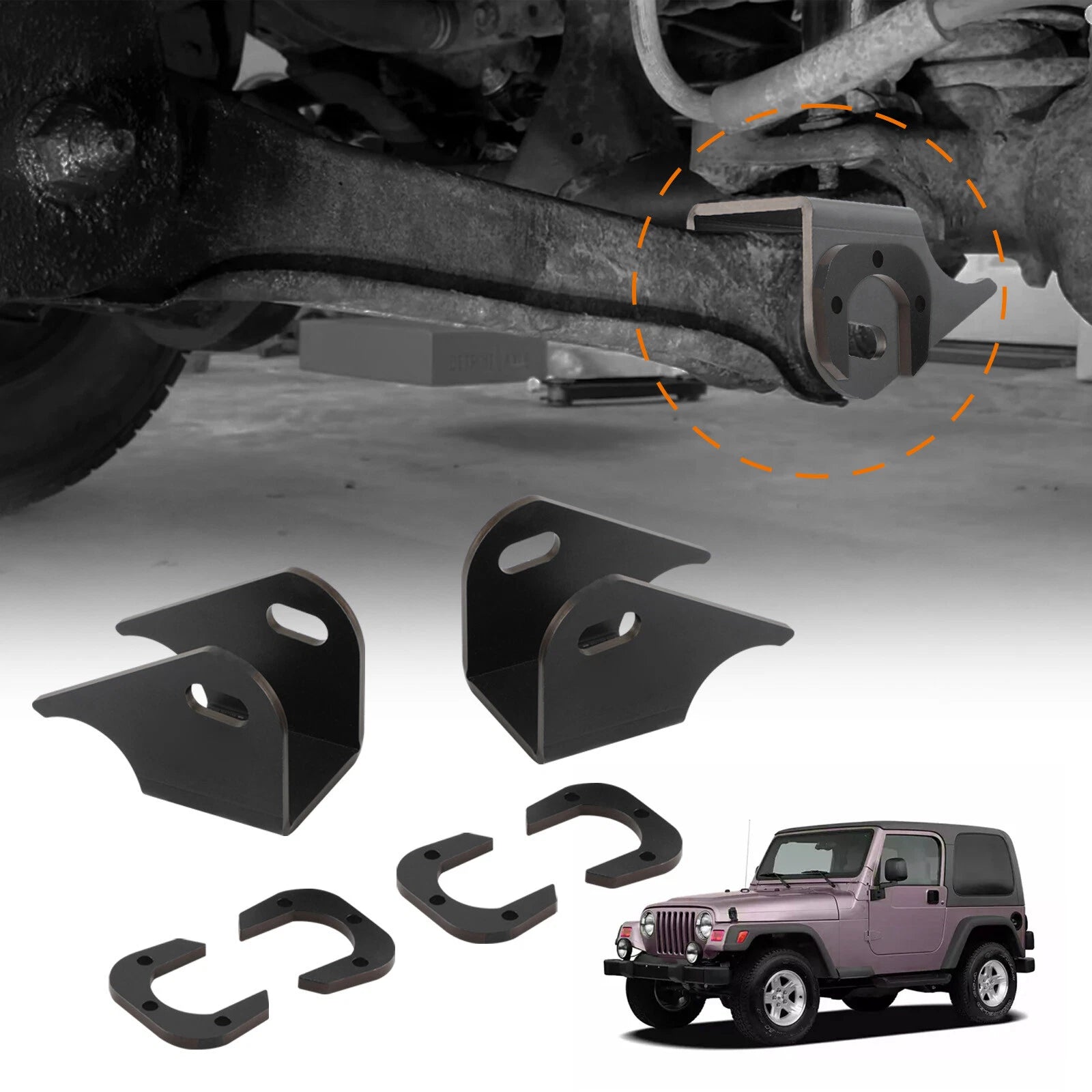Front Lower Control Arm Mount Bracket Set for Jeep TJ XJ ZJ MJ (1997–2006)