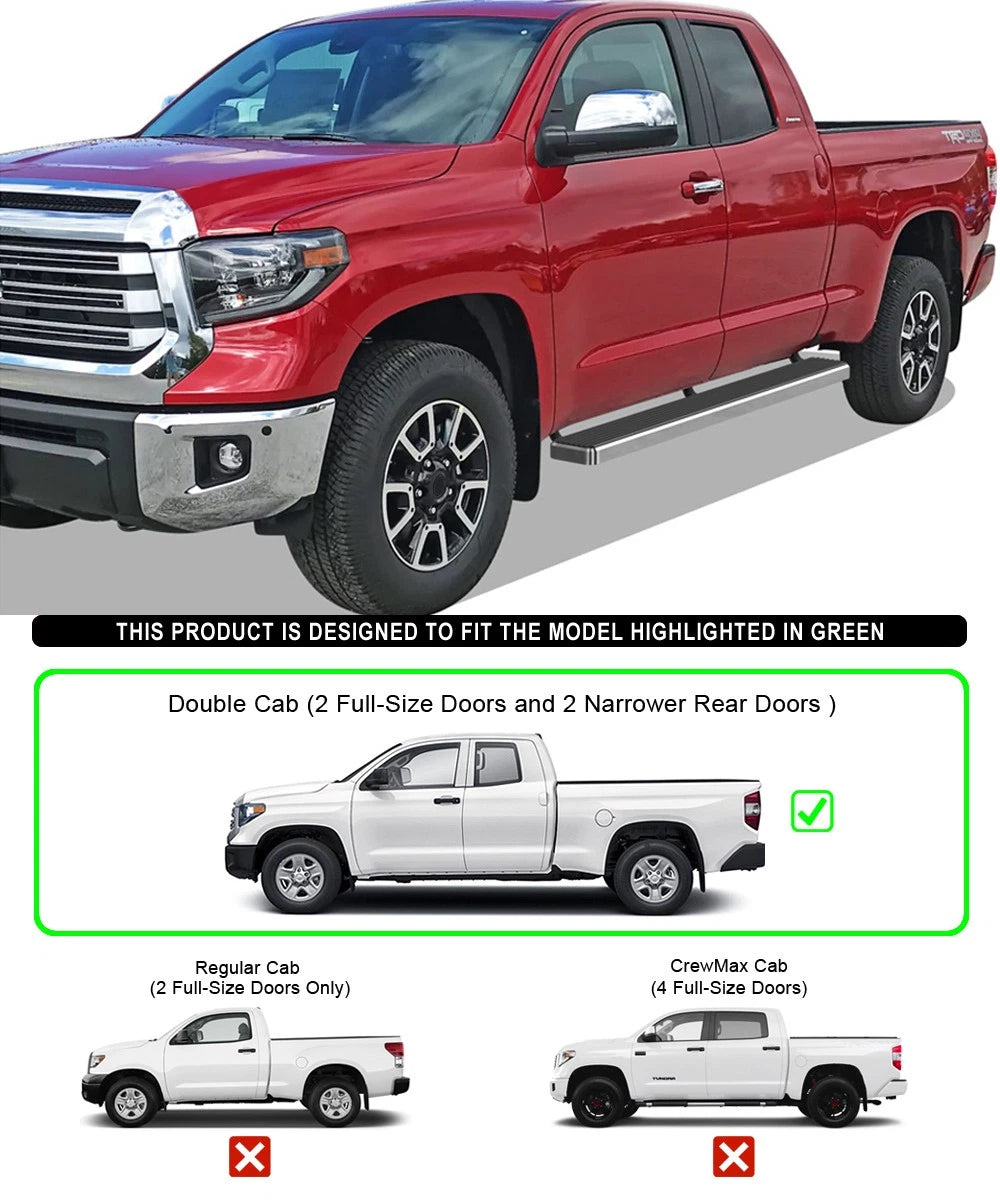 Running Boards for Toyota Tundra Double Cab (2007-2021) 6 Inch